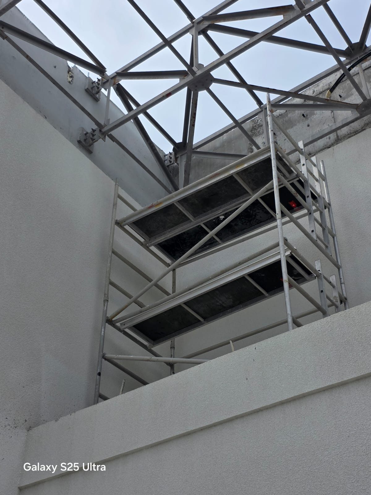 Structural steel erection on an AL NIMRA site — photograph 1