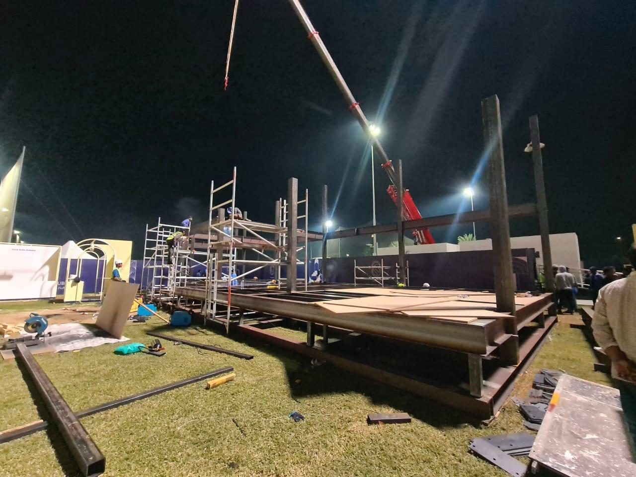Structural steel erection on an AL NIMRA site — photograph 2