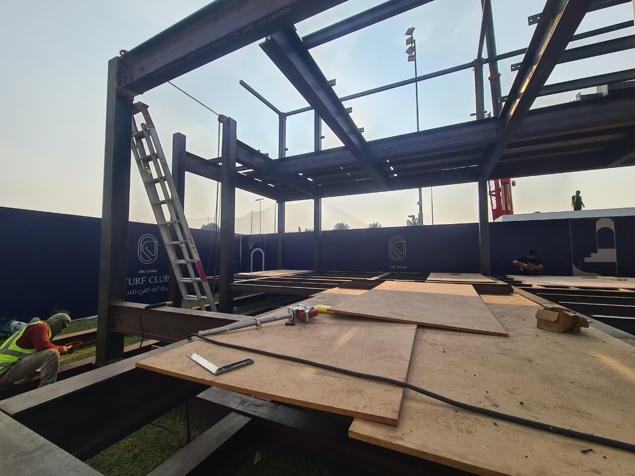 Structural steel erection on an AL NIMRA site — photograph 13
