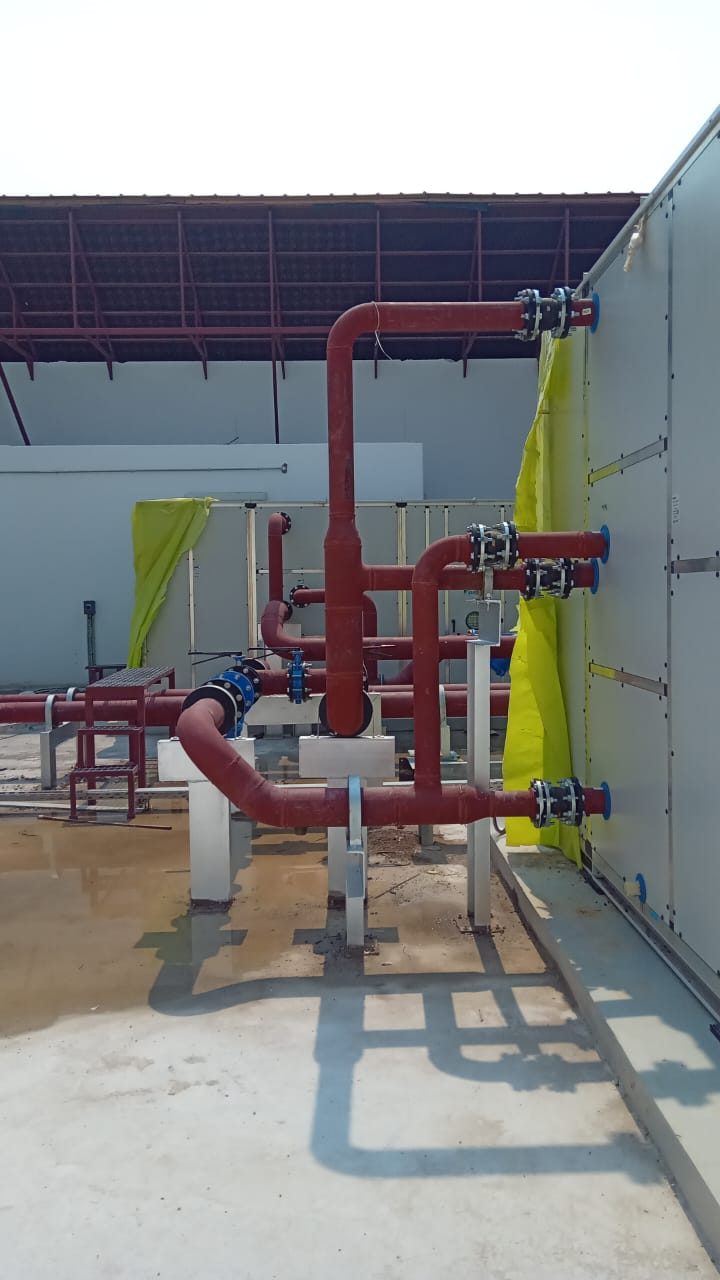 Chilled water pipework and cooling plant installed by AL NIMRA — photograph 17