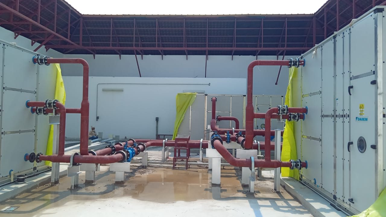 Chilled water pipework and cooling plant installed by AL NIMRA — photograph 23