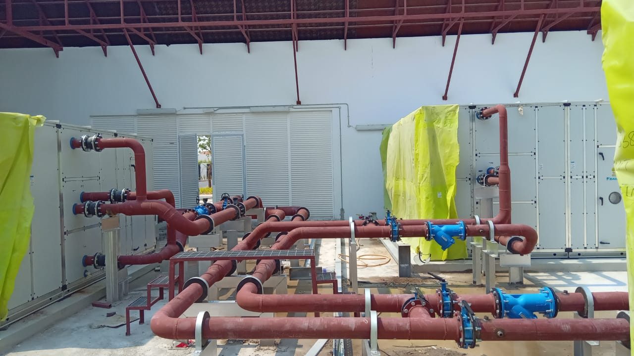 Chilled water pipework and cooling plant installed by AL NIMRA — photograph 28
