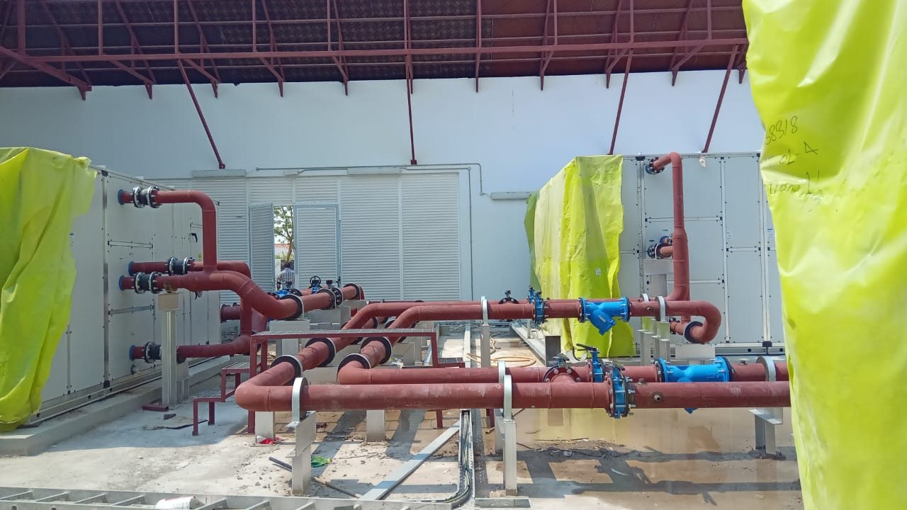 Chilled water pipework and cooling plant installed by AL NIMRA — photograph 29