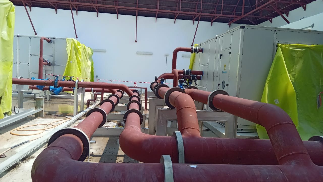 Chilled water pipework and cooling plant installed by AL NIMRA — photograph 31