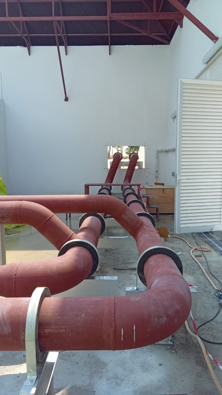 Chilled water pipework and cooling plant installed by AL NIMRA — photograph 32