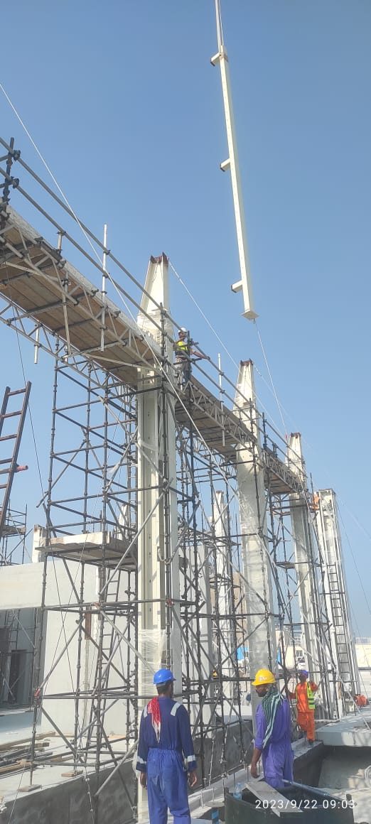 Structural steel erection on an AL NIMRA site — photograph 41